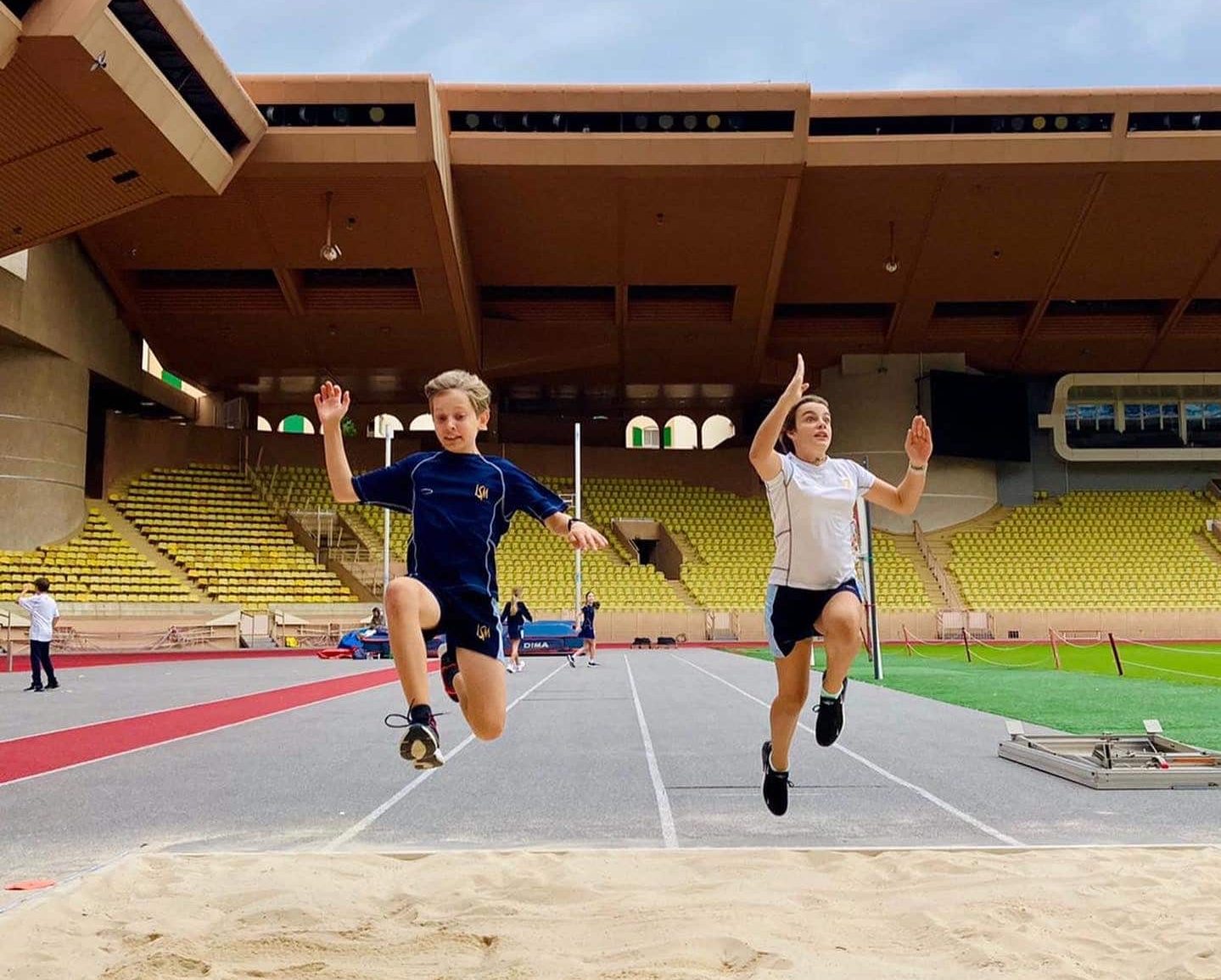 Year 7 students take to Stade Louis II for Athletics session Image