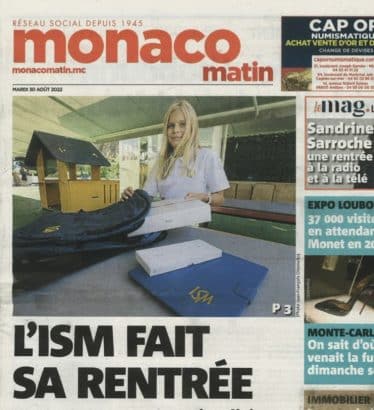 Monaco Matin features ISM rentrée Image
