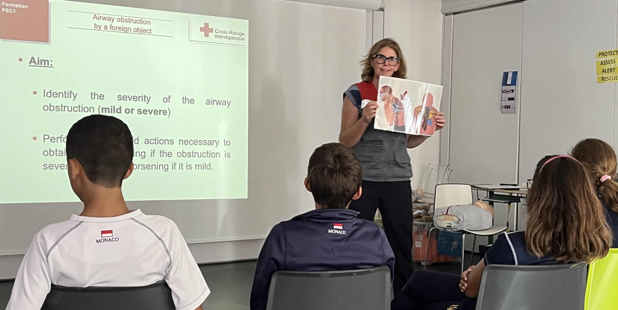 Year 8 students take PSC1 first aid training course Image